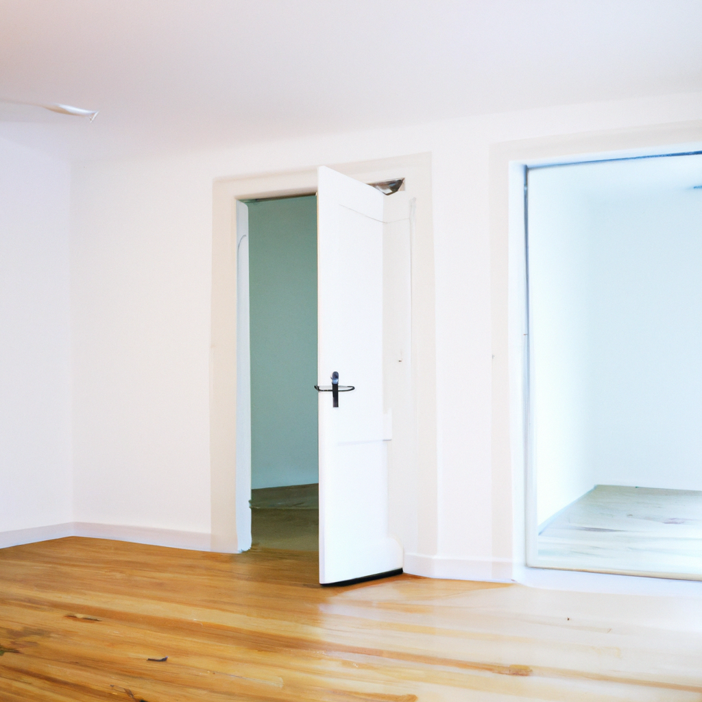 Soggiorno ristrutturato luminoso con parquet rovere e pareti bianche